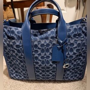 Wesley Tote In Signature Denim